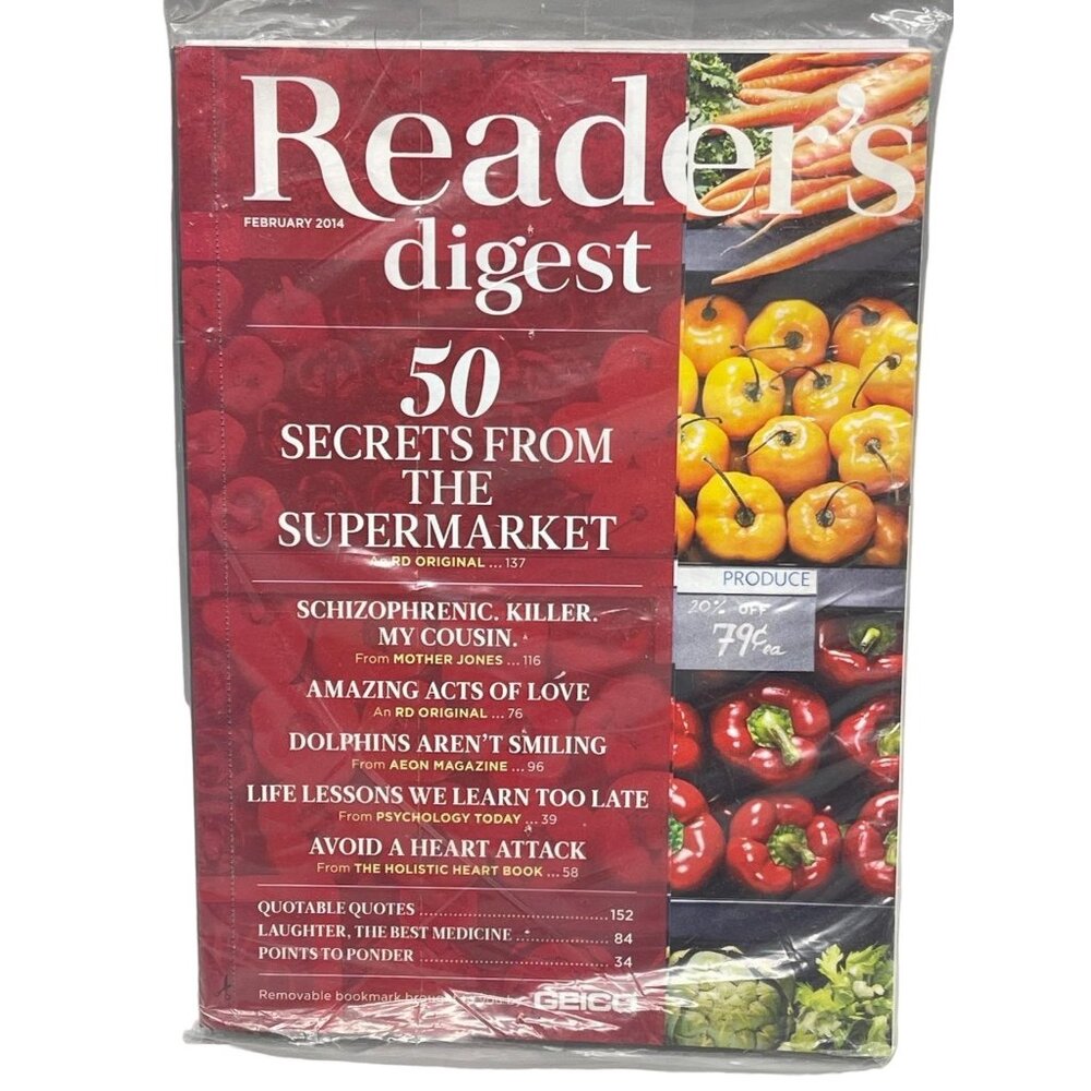 Reader's digest magazine February 2014 50 secrets from the supermarket new